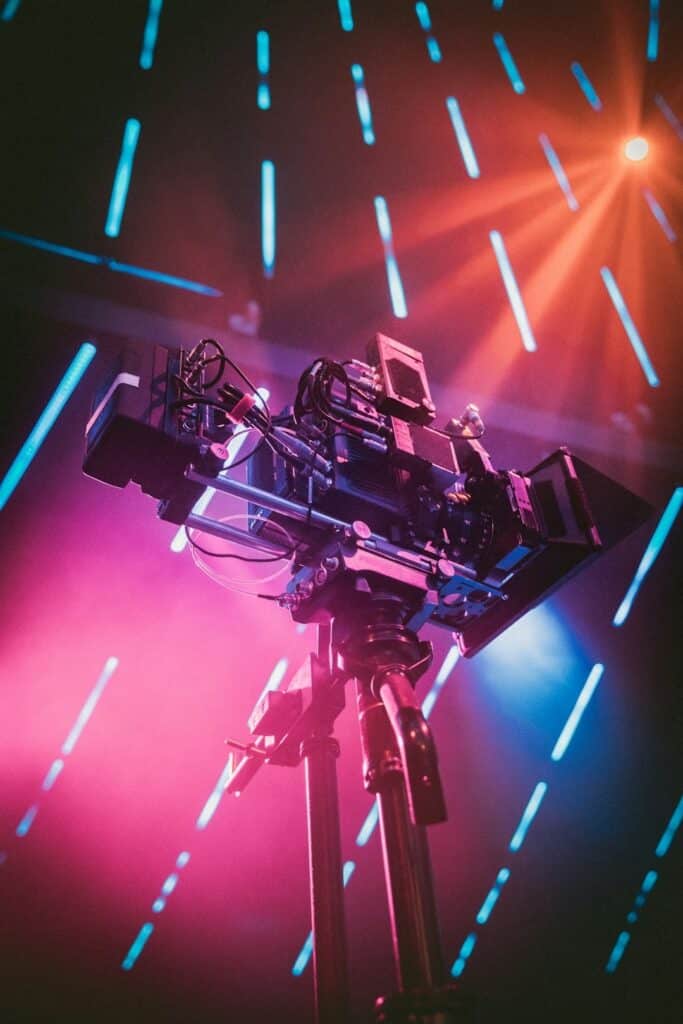 camera su set di ripresa