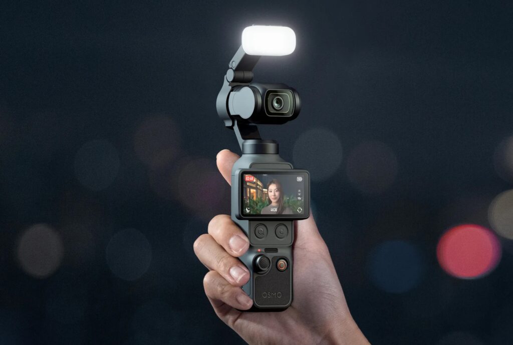 Camera DJI Osmo Pocket compatta con gimbal stabilizzato per riprese video aziendali